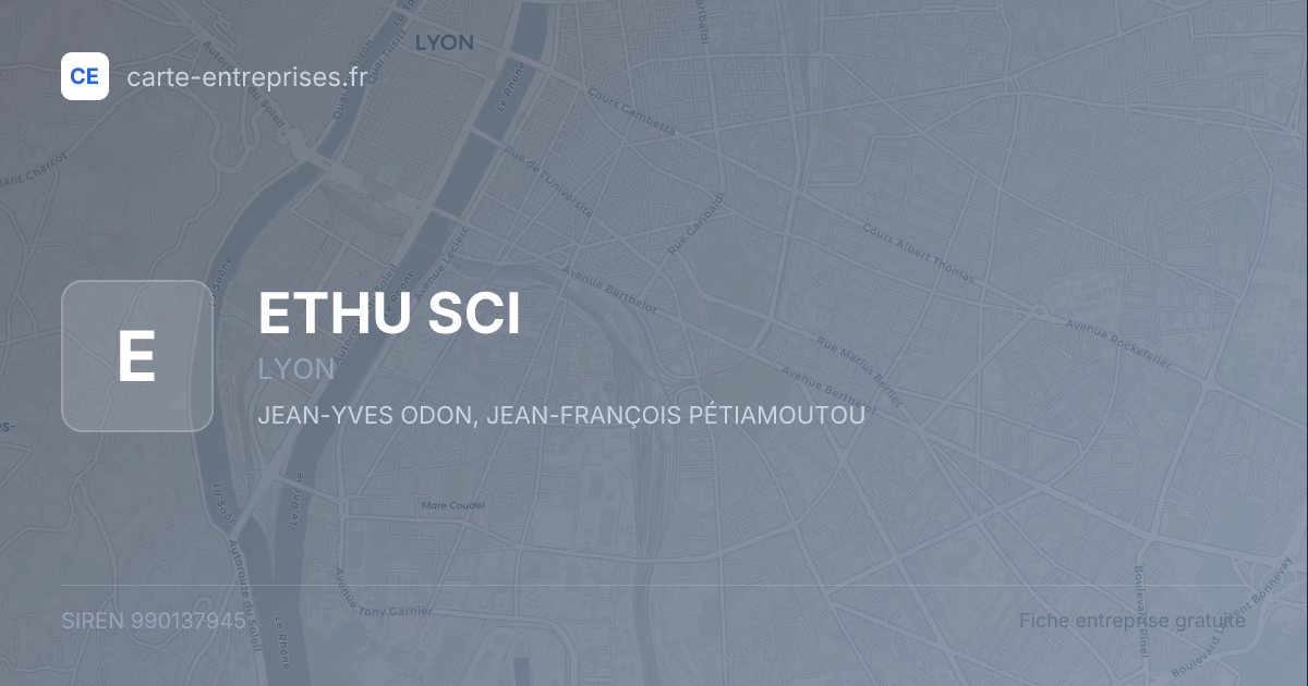 ETHU SCI — 990137945 — fiche entreprise