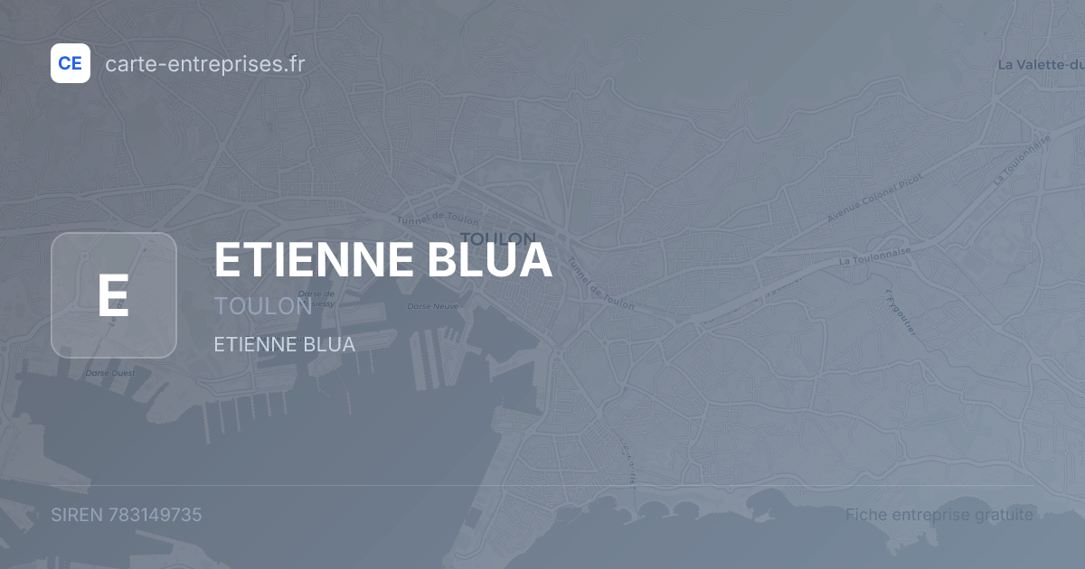 ETIENNE BLUA — 783149735 — fiche entreprise