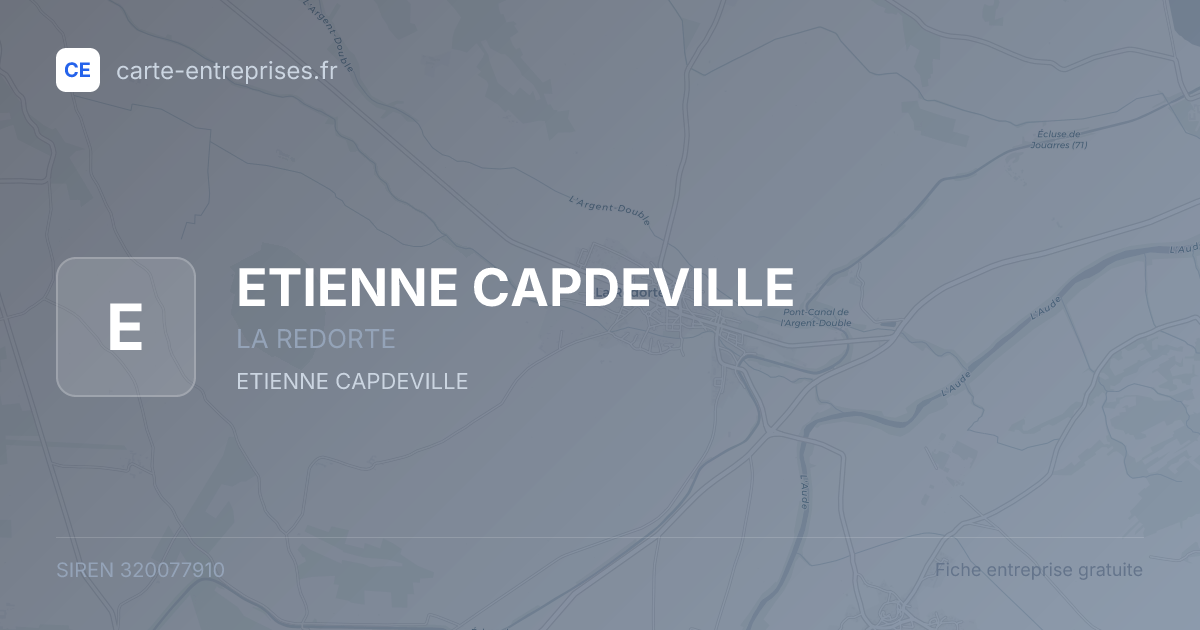 ETIENNE CAPDEVILLE — 320077910 — fiche entreprise