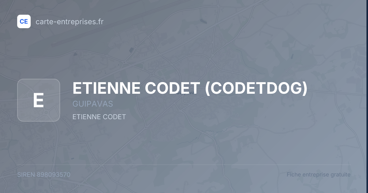ETIENNE CODET (CODETDOG) — 898093570 — fiche entreprise
