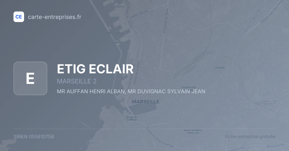 ETIG ECLAIR — 055810758 — fiche entreprise