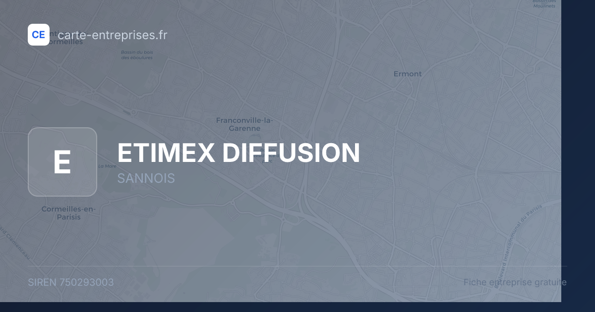 ETIMEX DIFFUSION — 750293003 — fiche entreprise