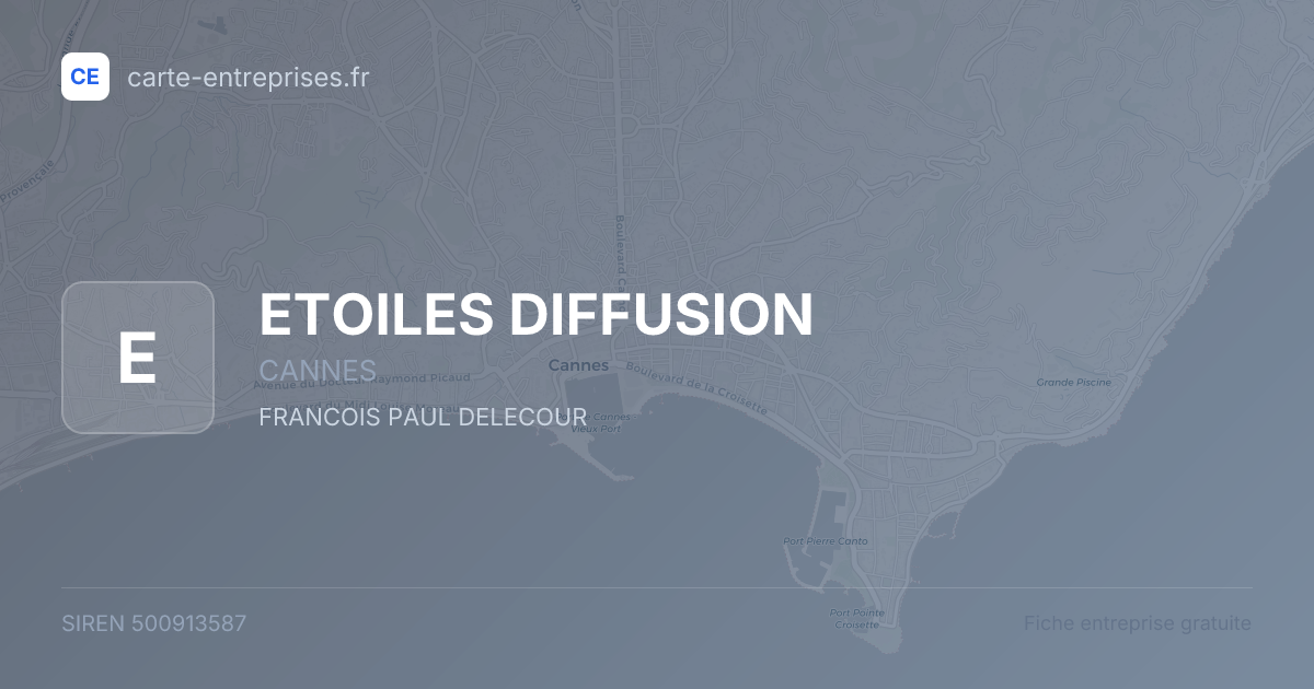 ETOILES DIFFUSION — 500913587 — fiche entreprise