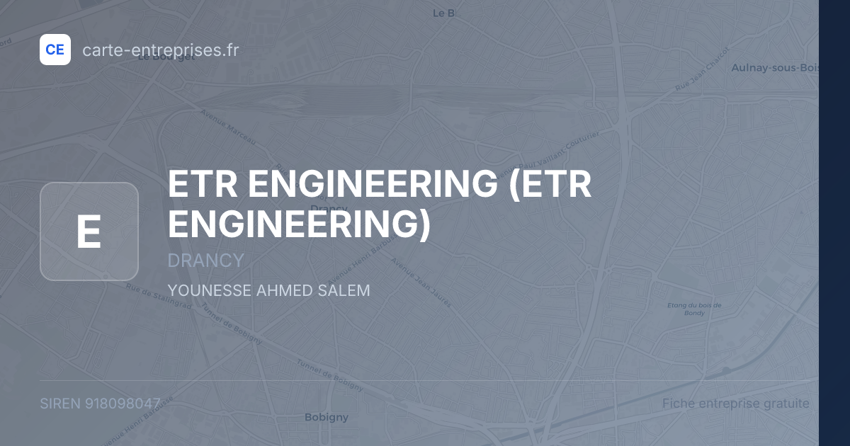 ETR ENGINEERING — 918098047 — fiche entreprise