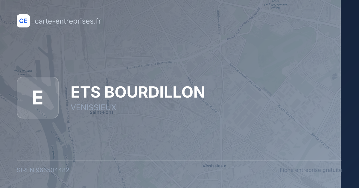 ETS BOURDILLON — 966504482 — fiche entreprise