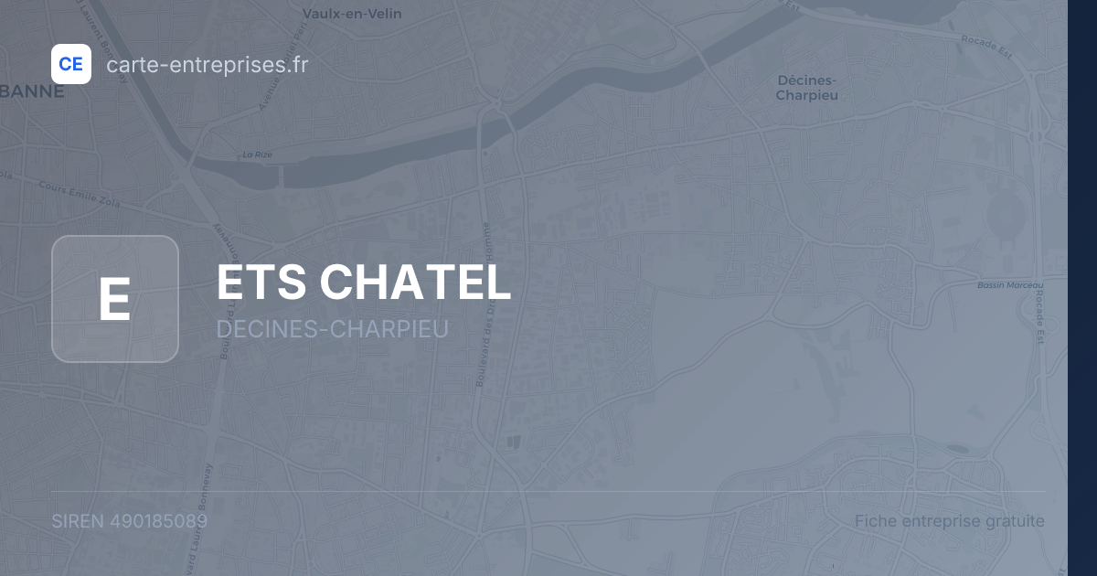 ETS CHATEL — 490185089 — fiche entreprise