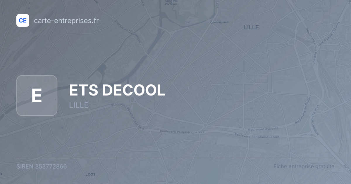 ETS DECOOL — 353772866 — fiche entreprise