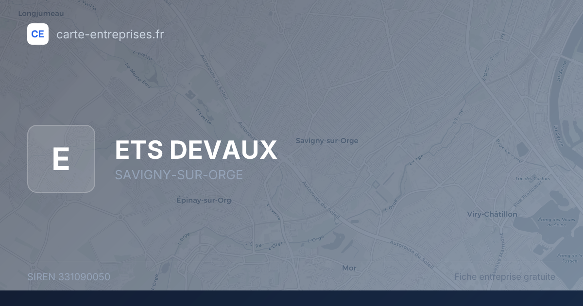 ETS DEVAUX — 331090050 — fiche entreprise