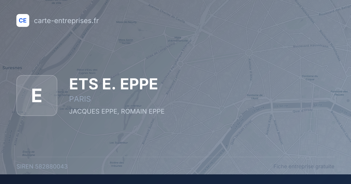ETS E. EPPE — 582880043 — fiche entreprise