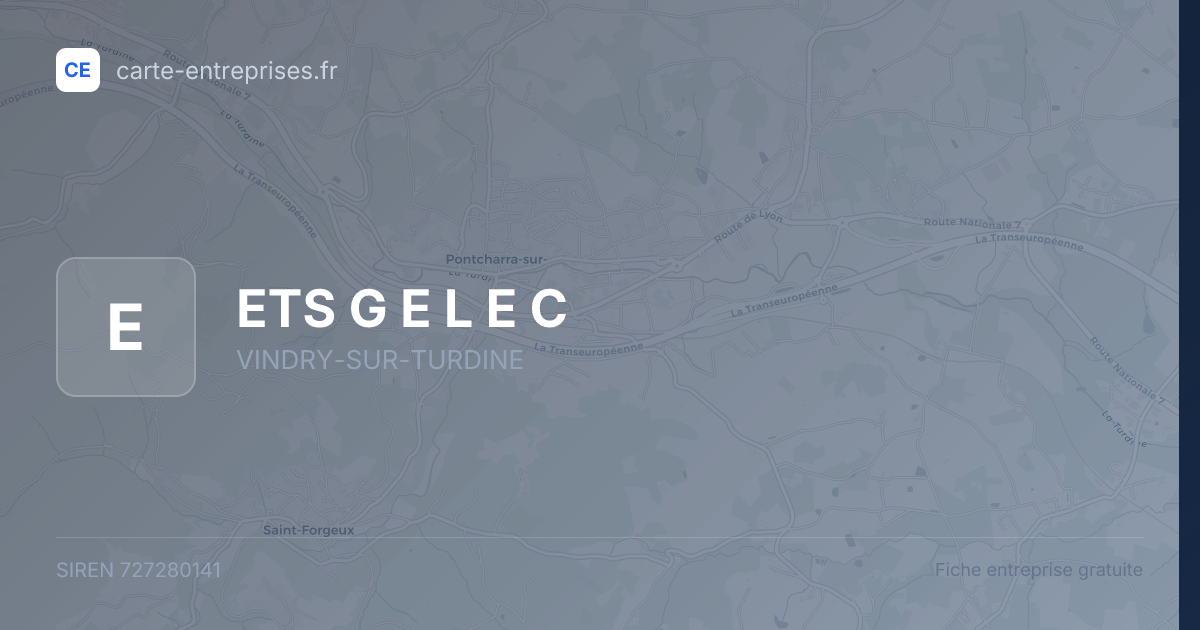 ETS G E L E C — 727280141 — fiche entreprise