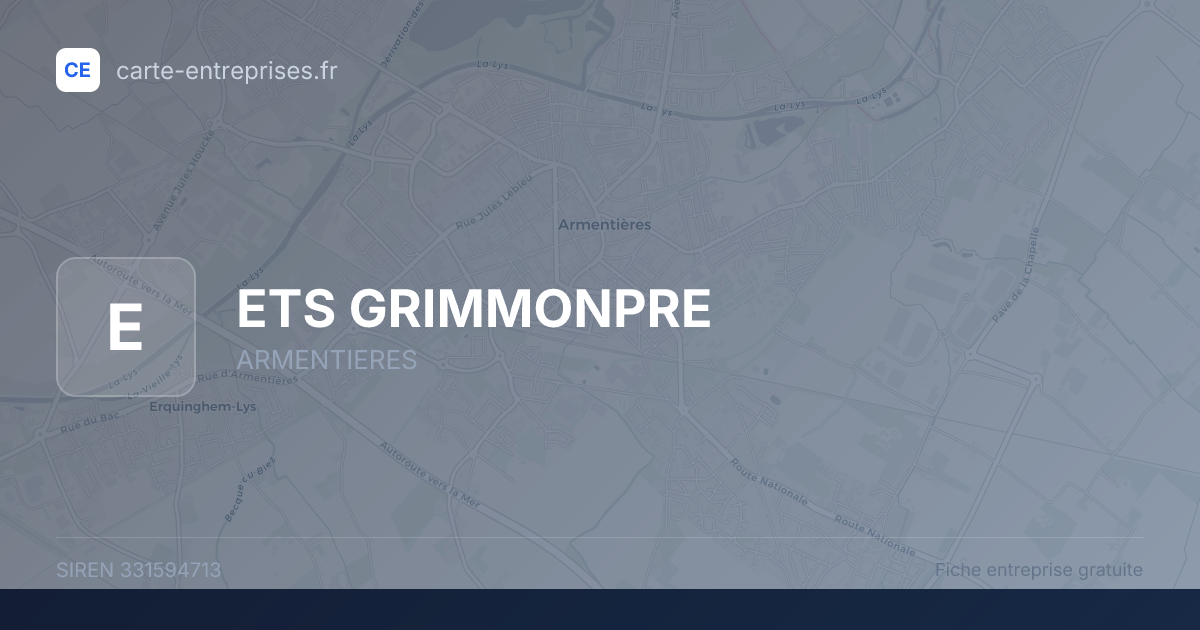 ETS GRIMMONPRE — 331594713 — fiche entreprise