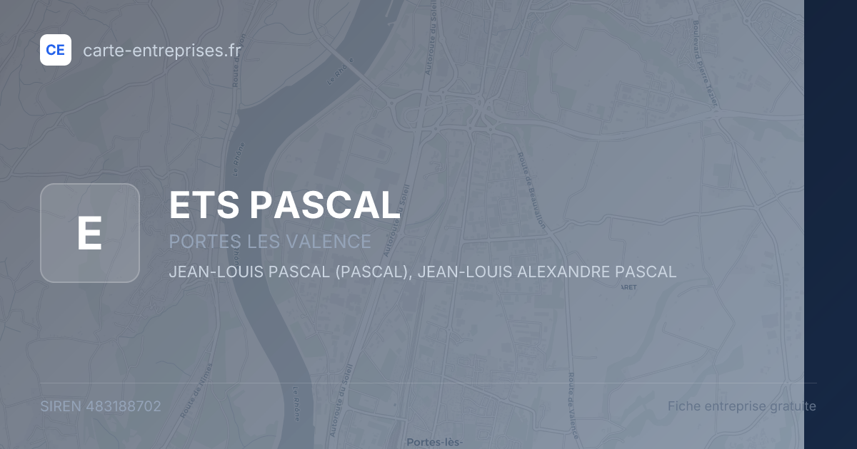 ETS PASCAL — 483188702 — fiche entreprise