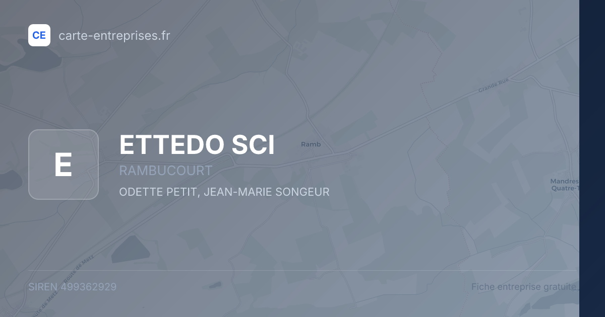 ETTEDO SCI — 499362929 — fiche entreprise