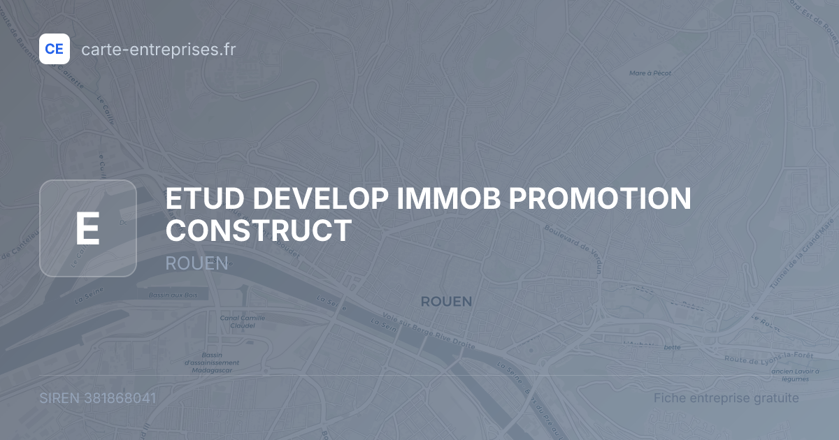 ETUD DEVELOP IMMOB PROMOTION CONSTRUCT — 381868041 — fiche entreprise