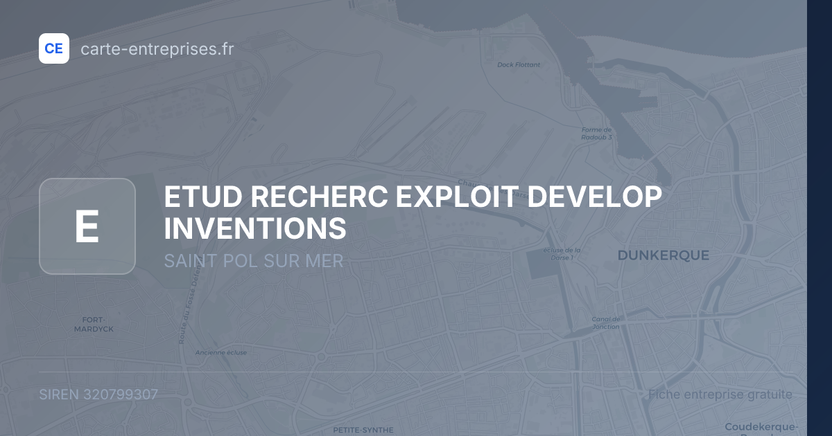 ETUD RECHERC EXPLOIT DEVELOP INVENTIONS — 320799307 — fiche entreprise