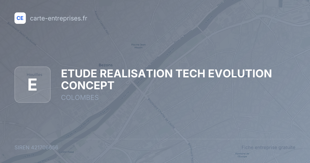 ETUDE REALISATION TECH EVOLUTION CONCEPT — 421706656 — fiche entreprise