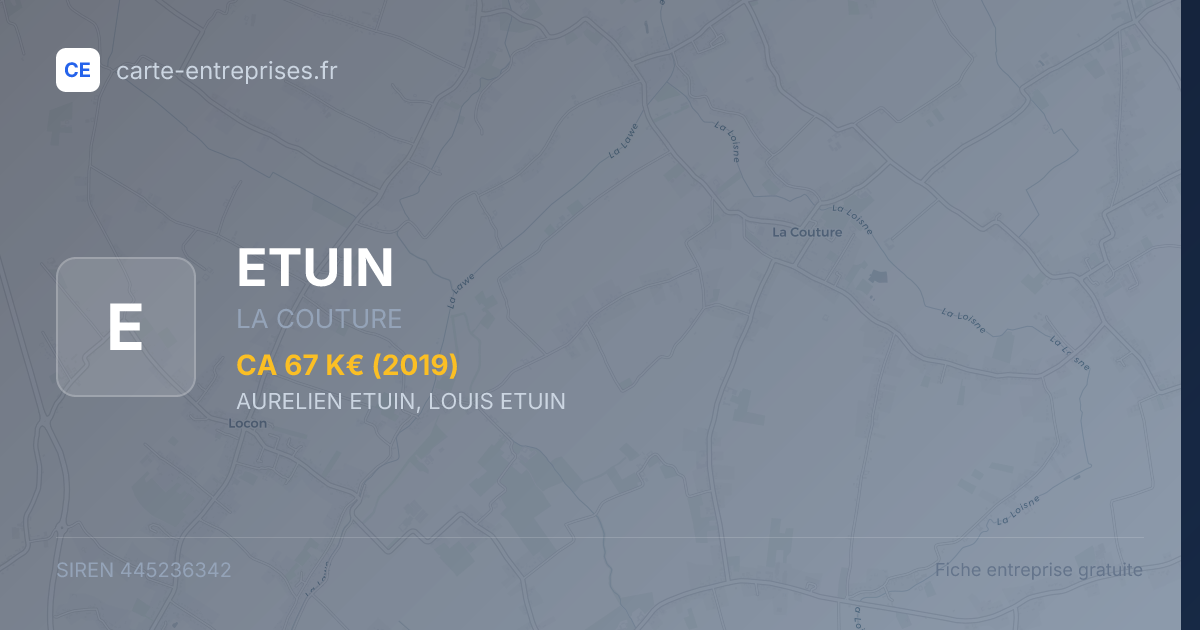 ETUIN — 445236342 — fiche entreprise