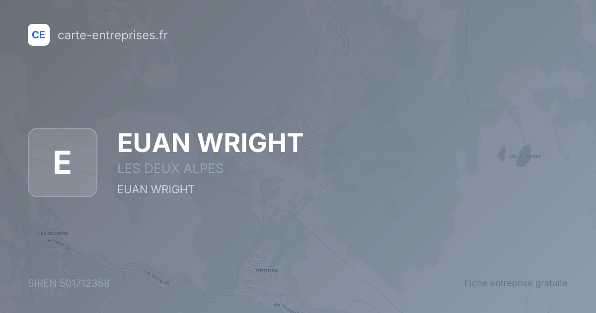 EUAN WRIGHT — 501712368 — fiche entreprise