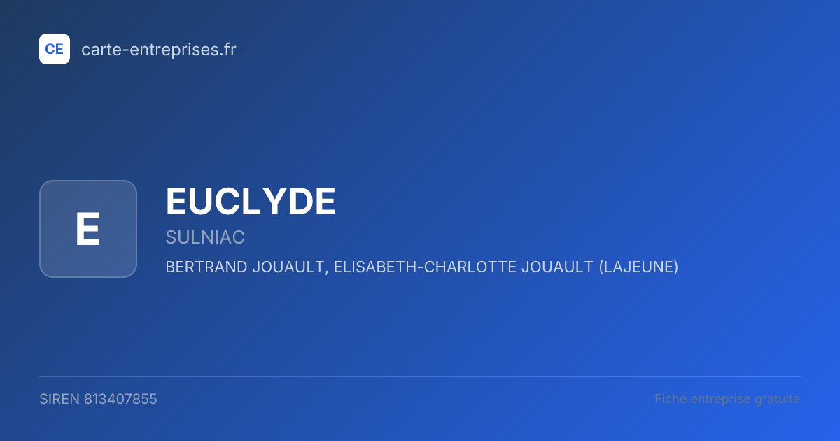 EUCLYDE — 813407855 — fiche entreprise