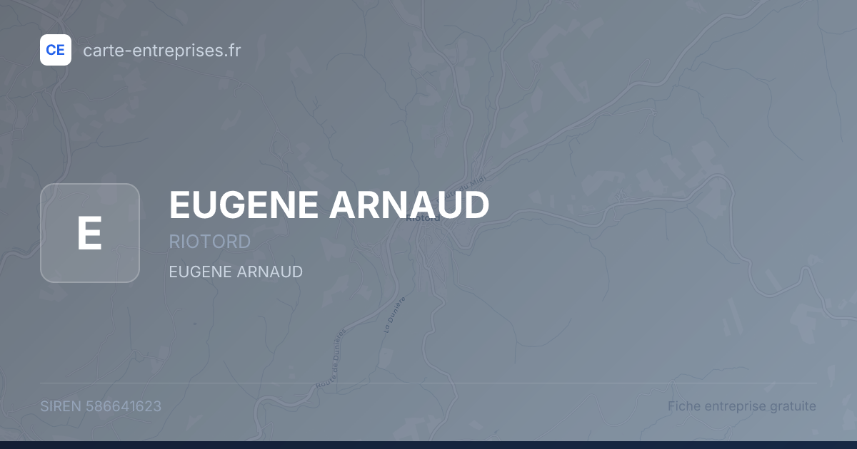 EUGENE ARNAUD — 586641623 — fiche entreprise