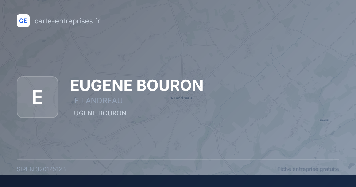 EUGENE BOURON — 320125123 — fiche entreprise