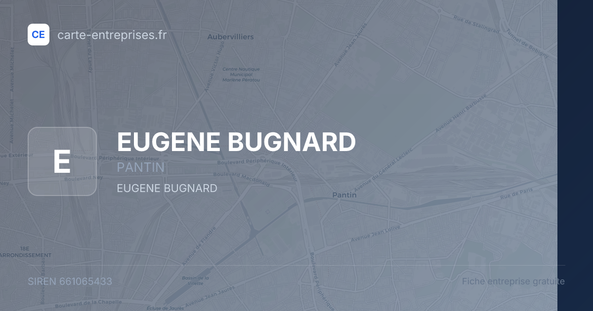 EUGENE BUGNARD — 661065433 — fiche entreprise