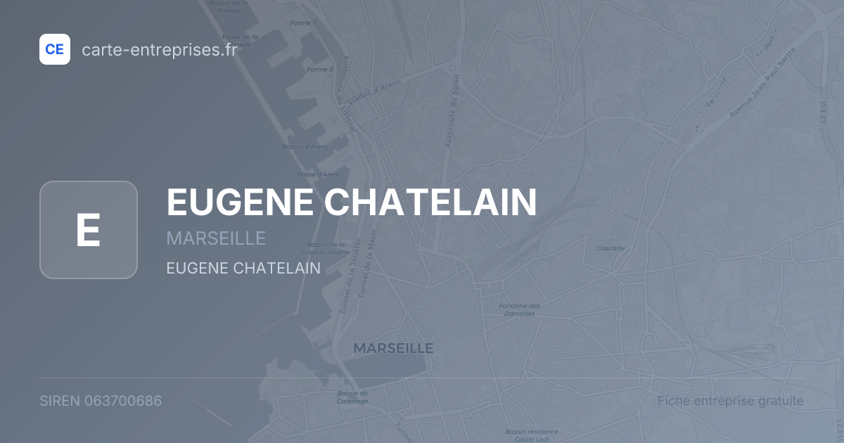 EUGENE CHATELAIN — 063700686 — fiche entreprise