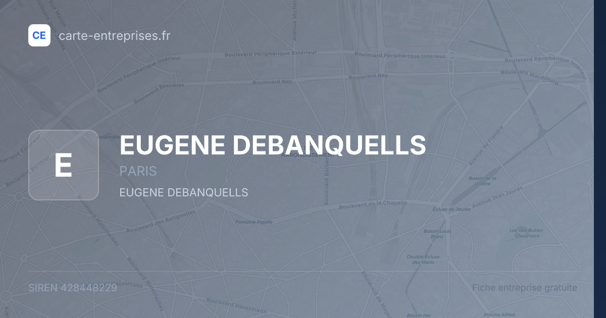 EUGENE DEBANQUELLS — 428448229 — fiche entreprise