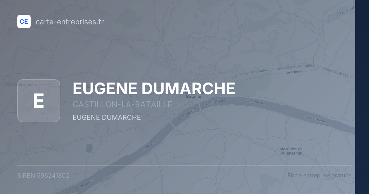 EUGENE DUMARCHE — 596241802 — fiche entreprise