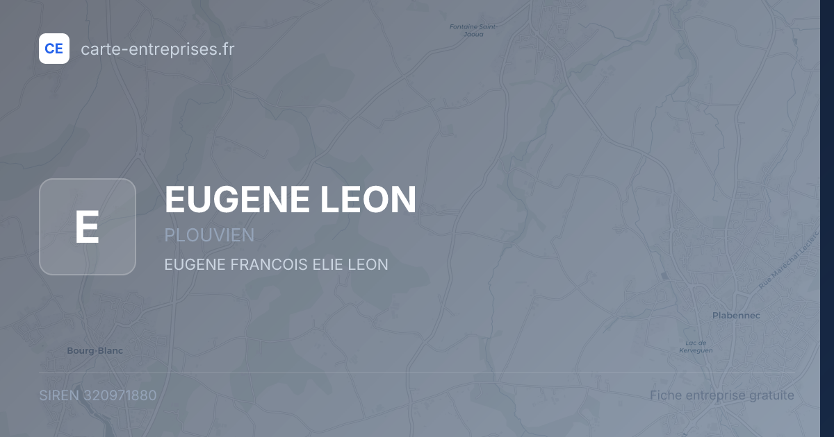 EUGENE LEON — 320971880 — fiche entreprise