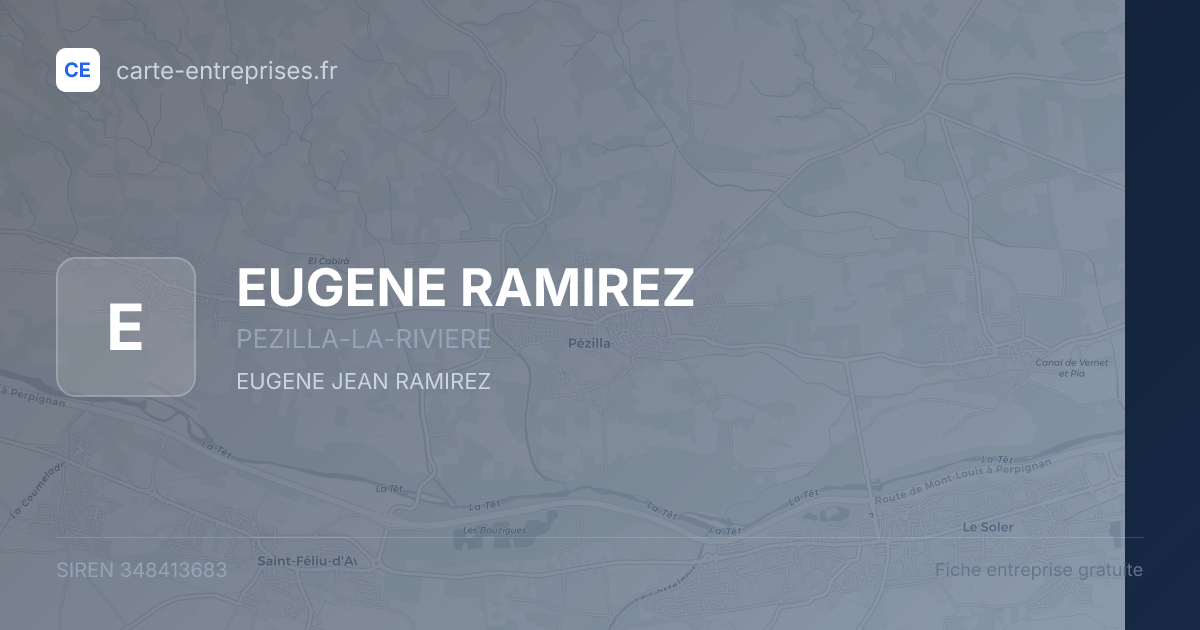 EUGENE RAMIREZ — 348413683 — fiche entreprise