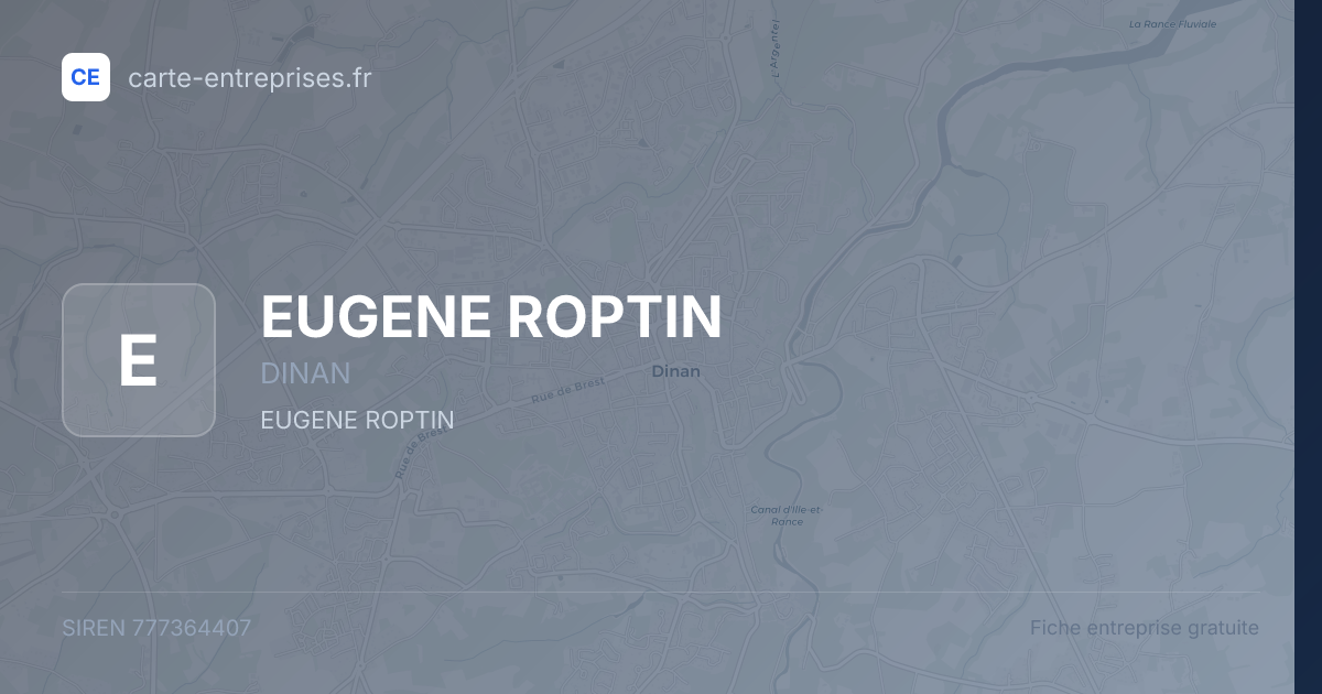 EUGENE ROPTIN — 777364407 — fiche entreprise