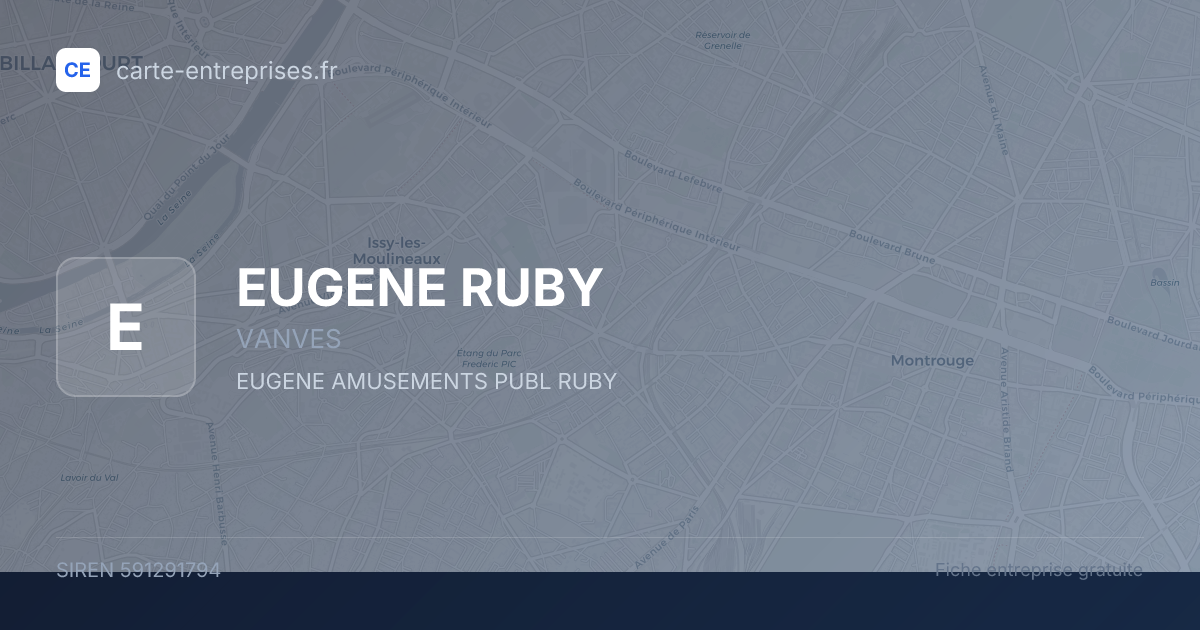 EUGENE RUBY — 591291794 — fiche entreprise