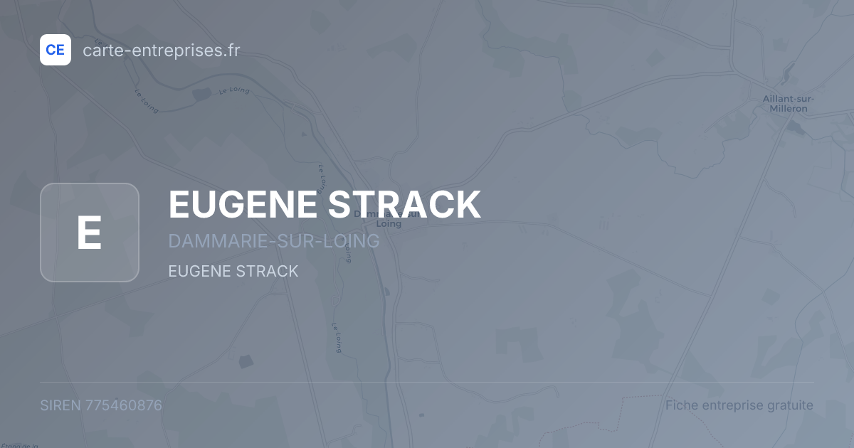 EUGENE STRACK — 775460876 — fiche entreprise
