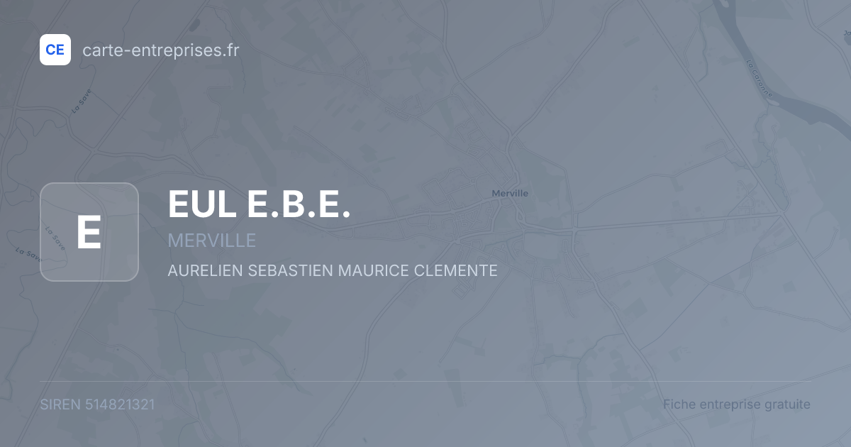 EUL E.B.E. — 514821321 — fiche entreprise
