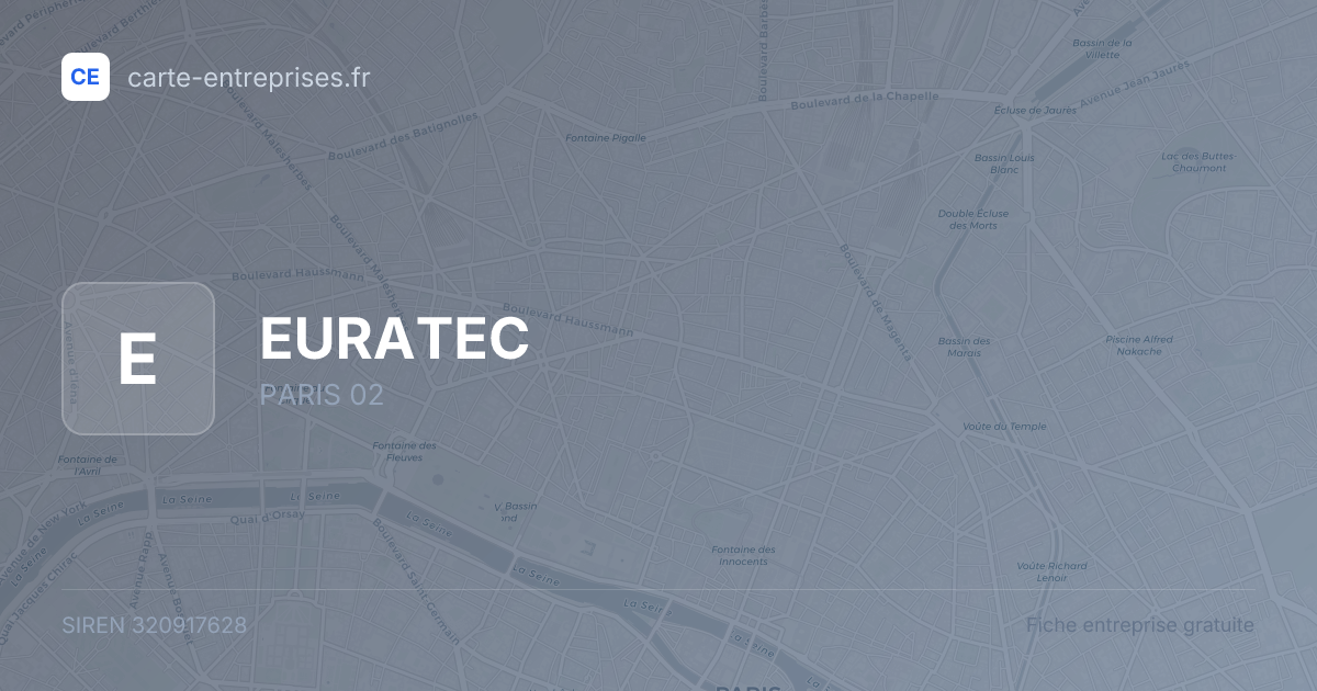 EURATEC — 320917628 — fiche entreprise
