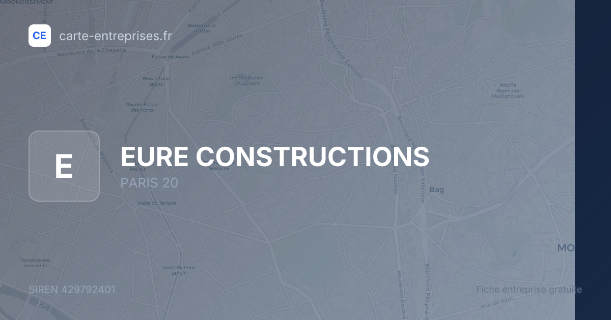 EURE CONSTRUCTIONS — 429792401 — fiche entreprise