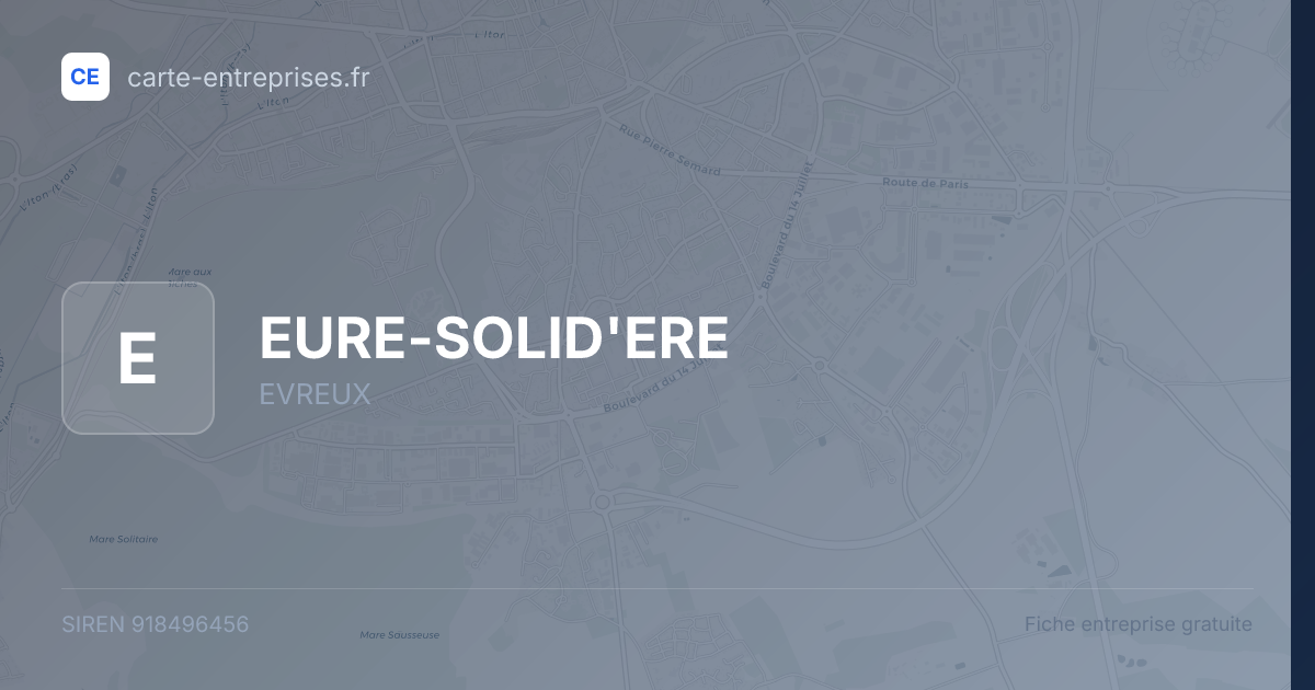 EURE-SOLID'ERE — 918496456 — fiche entreprise