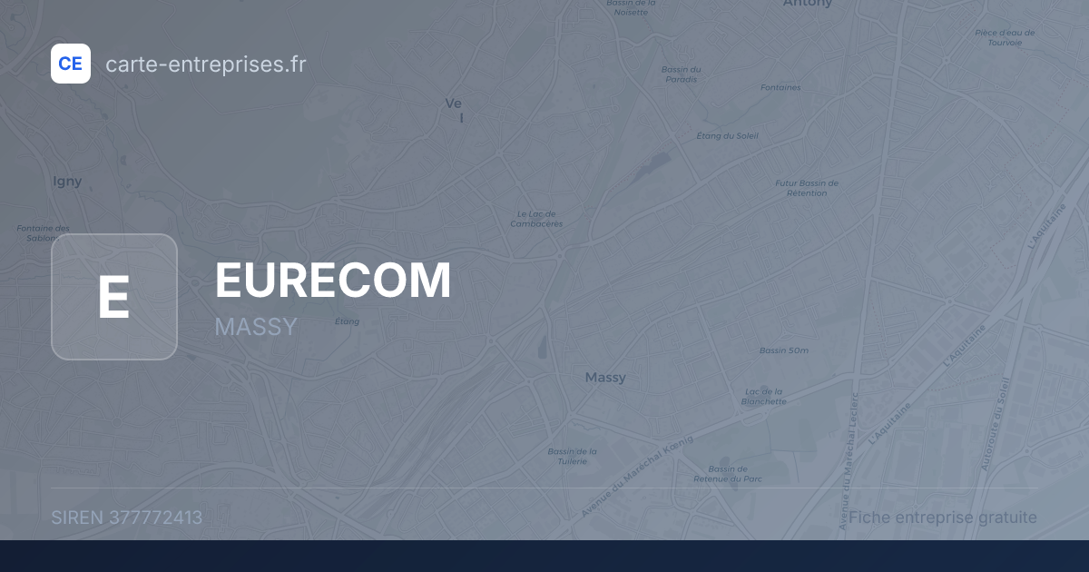 EURECOM — 377772413 — fiche entreprise