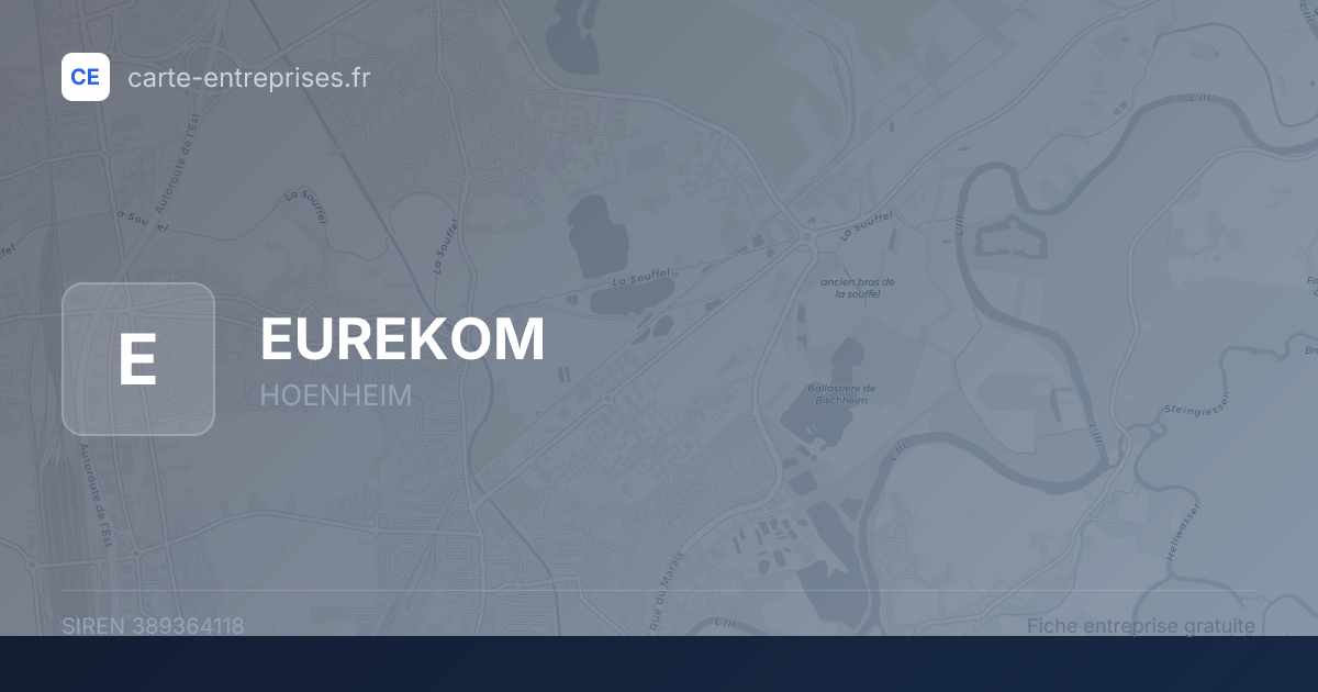 EUREKOM — 389364118 — fiche entreprise