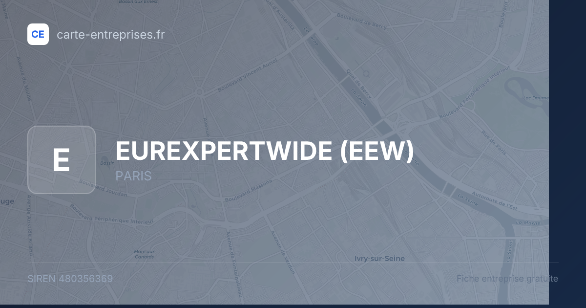 EUREXPERTWIDE (EEW) — 480356369 — fiche entreprise