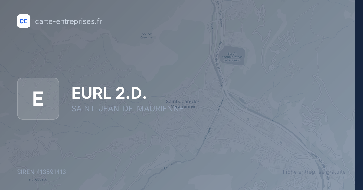 EURL  2.D. — 413591413 — fiche entreprise