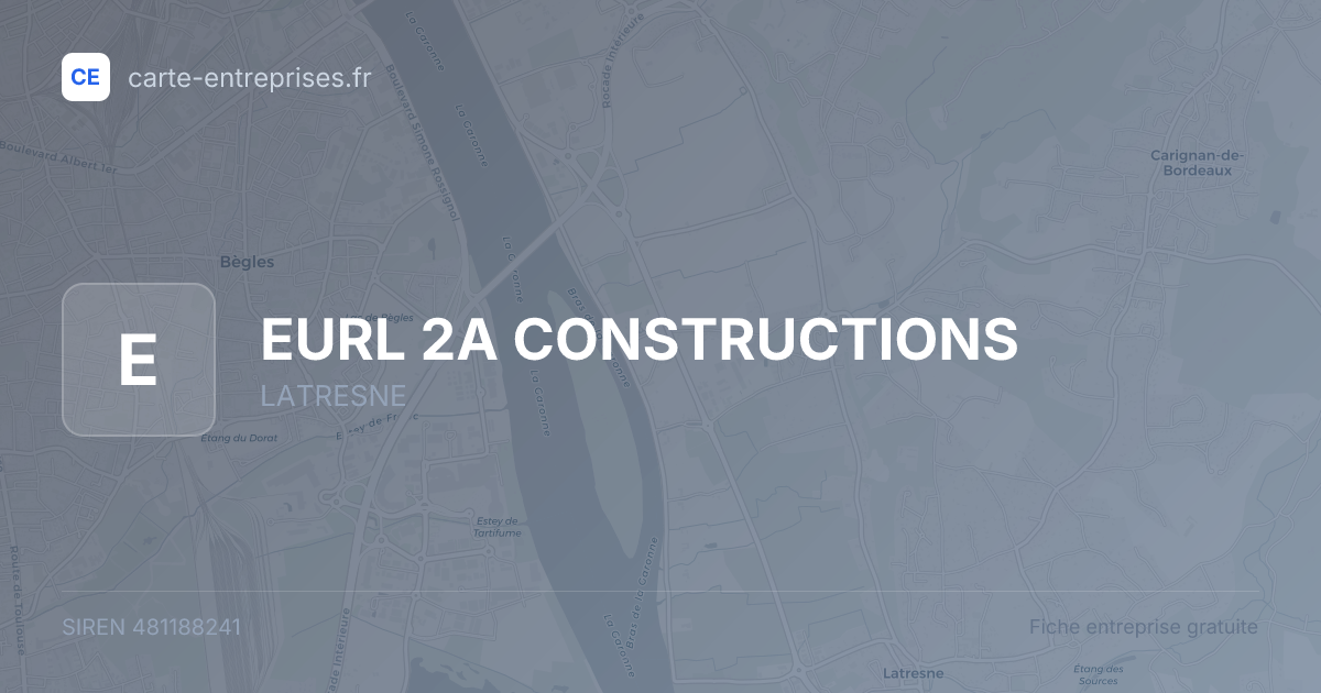 EURL 2A CONSTRUCTIONS — 481188241 — fiche entreprise