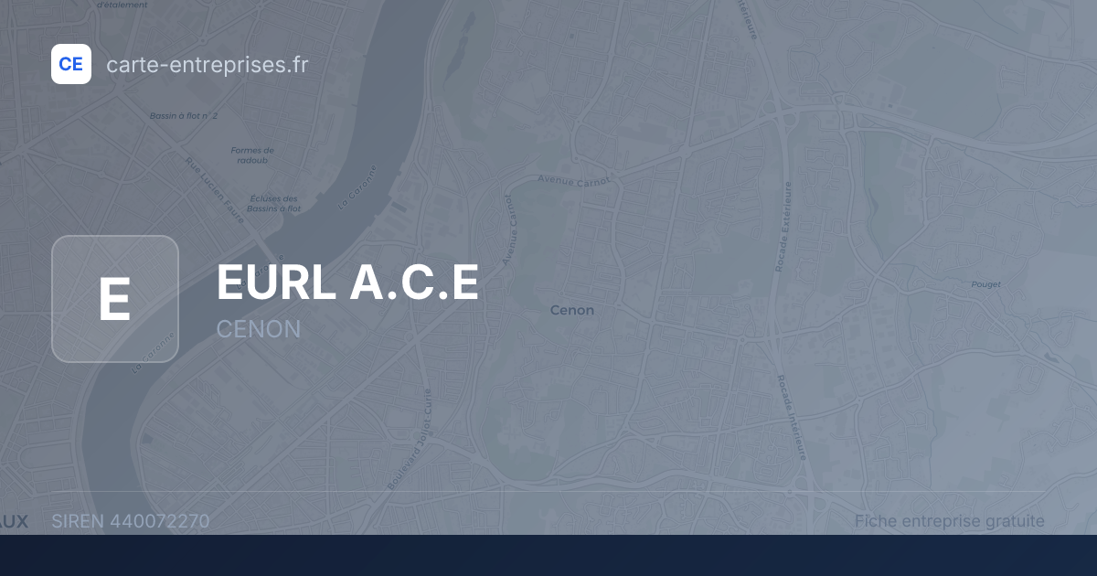 EURL A.C.E — 440072270 — fiche entreprise