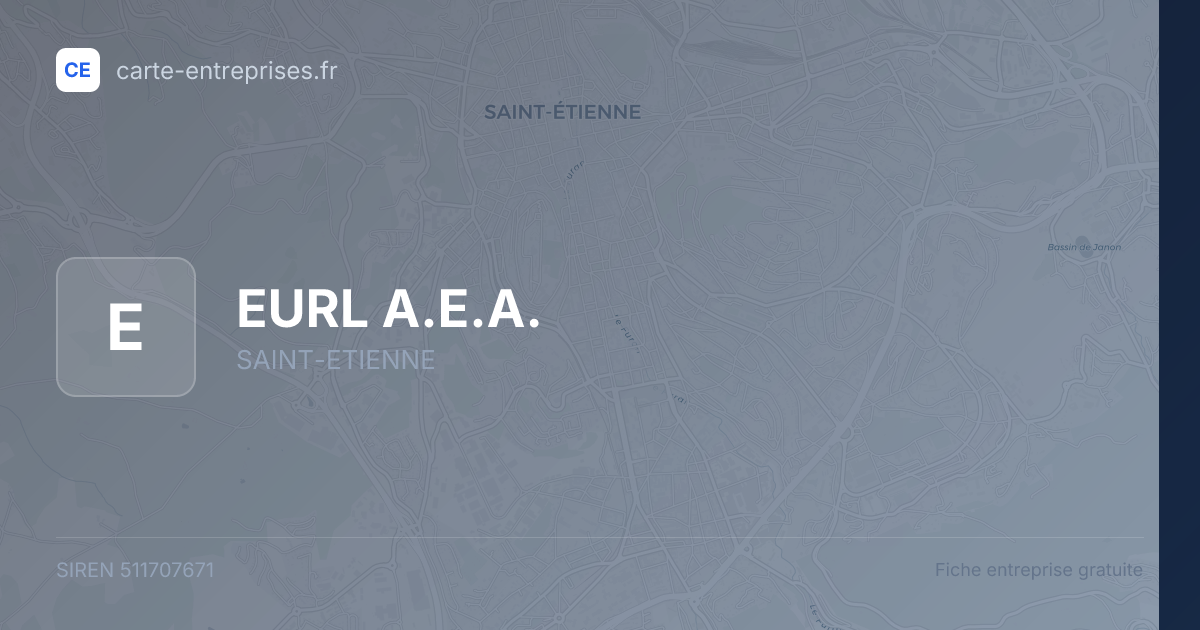 EURL A.E.A. — 511707671 — fiche entreprise