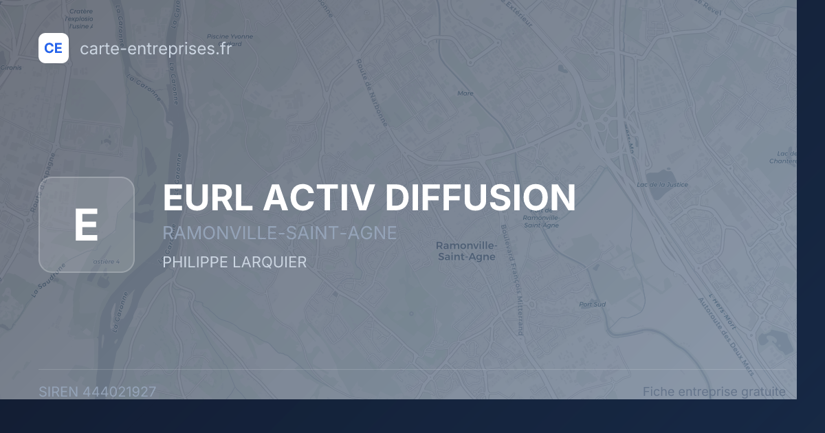 EURL ACTIV DIFFUSION — 444021927 — fiche entreprise