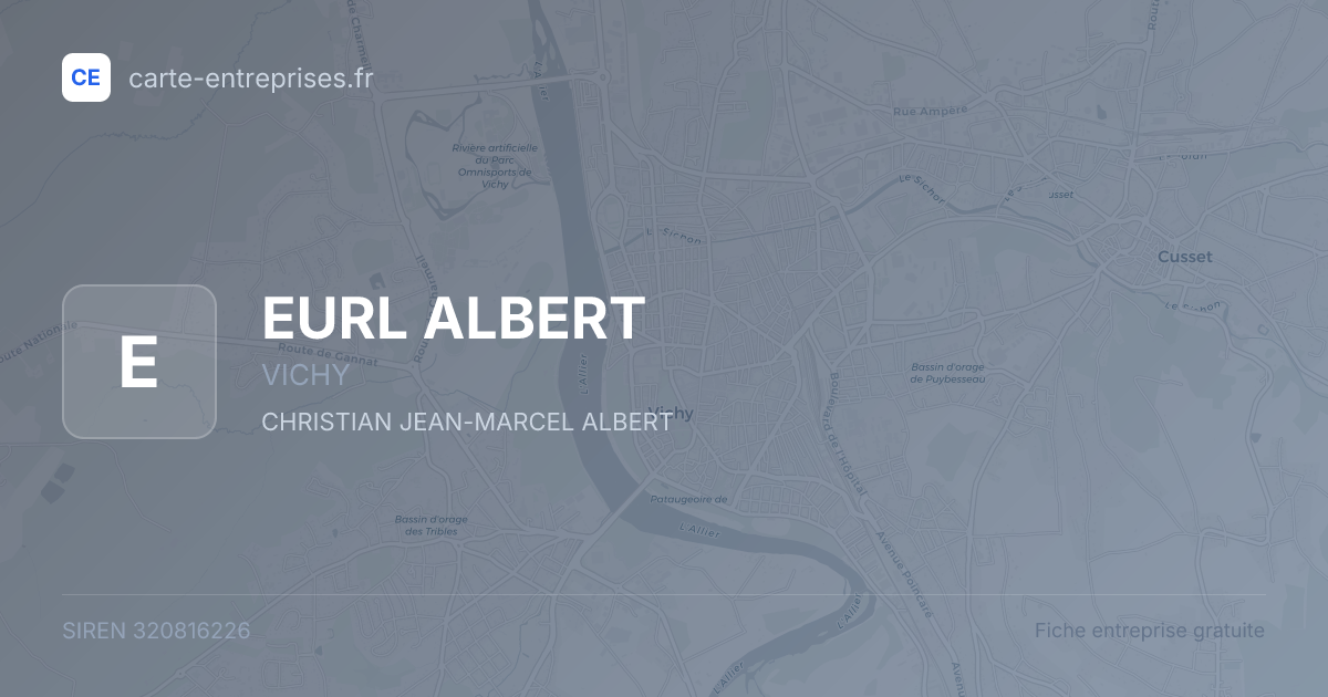 EURL ALBERT — 320816226 — fiche entreprise