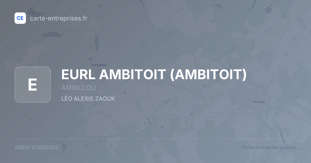 EURL AMBITOIT — 103095352 — fiche entreprise