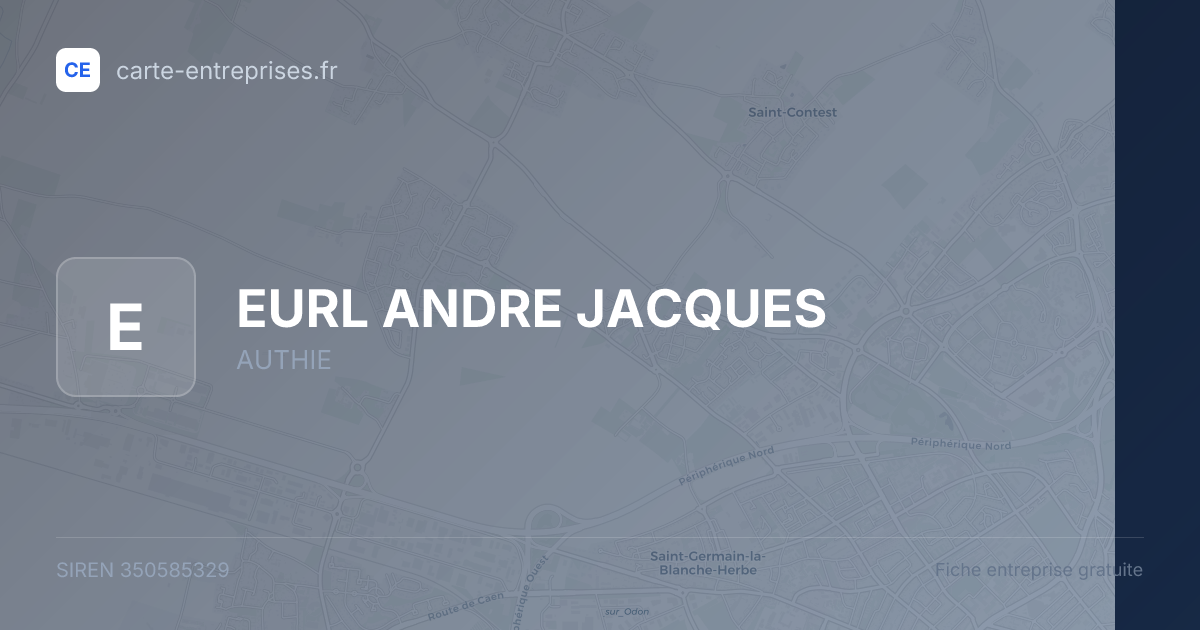 EURL ANDRE JACQUES — 350585329 — fiche entreprise