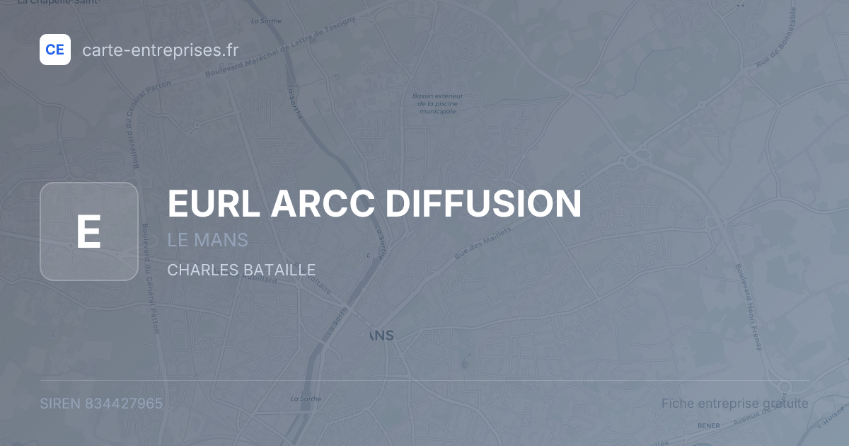 EURL ARCC DIFFUSION — 834427965 — fiche entreprise